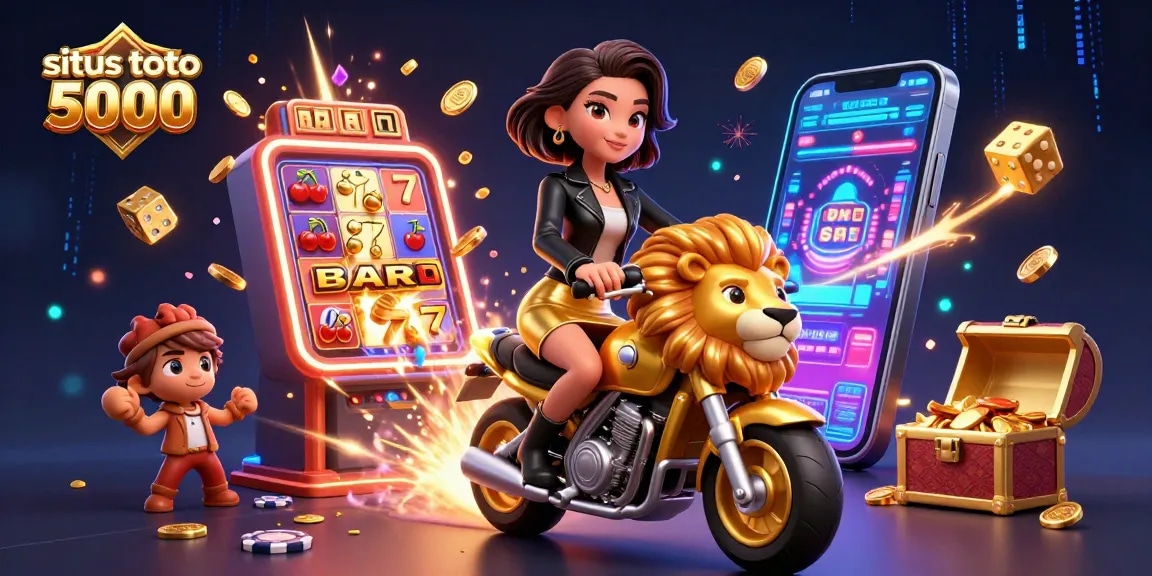 Experience thrilling action at situs toto 5000 with dynamic characters amidst exciting jackpot visuals.