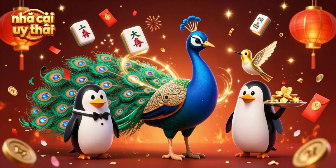 Experience the vibrant casino scene with nhà cái uy tín, featuring rich colors and dynamic characters.