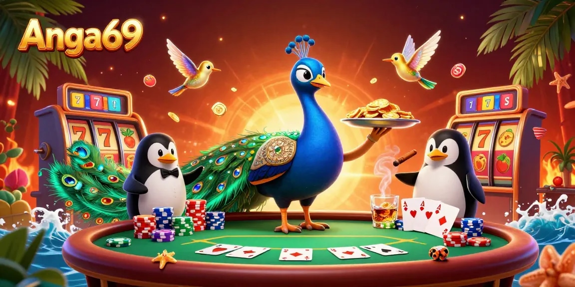 Experience the thrill of Angka69 with a vibrant casino scene filled with dynamic gaming elements.