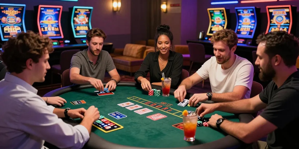 Online casino players enjoying an exciting game while using credit cards for deposits at https://brcs.co.uk, showcasing vibrant atmosphere and modern gaming.
