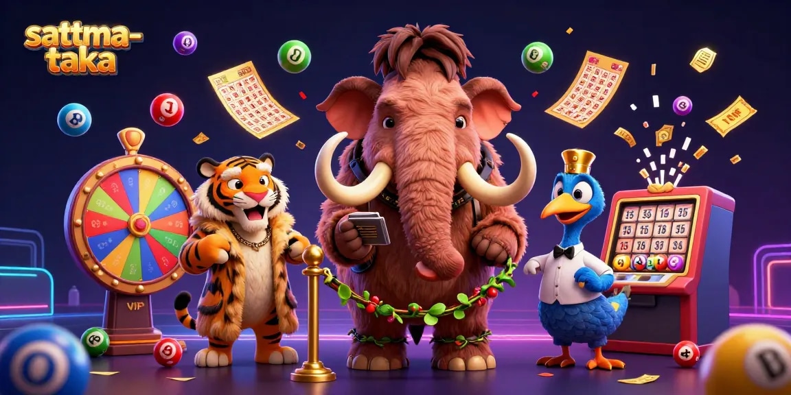 Players engage in the vibrant world of sattma-taka with lottery balls and dynamic casino elements.
