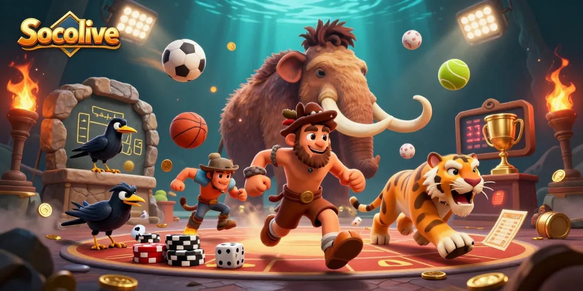 Socolive provides thrilling live sports betting experiences with vibrant visuals and engaging characters.
