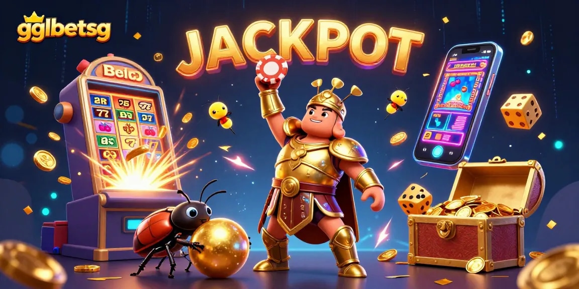 gglbetsg champions win big with vibrant casino-themed victory scene.