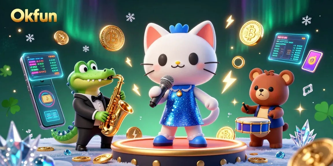 Experience Okfun's vibrant casino scene with animated characters and dynamic gaming elements.