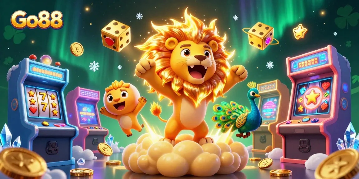 Go88 players celebrating their big wins in a vibrant online casino atmosphere filled with colorful game elements.