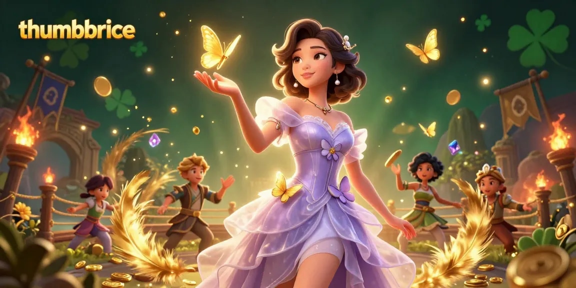 Thumbbrace showcases a stunning Asian woman with magical elements in an engaging online casino scene.