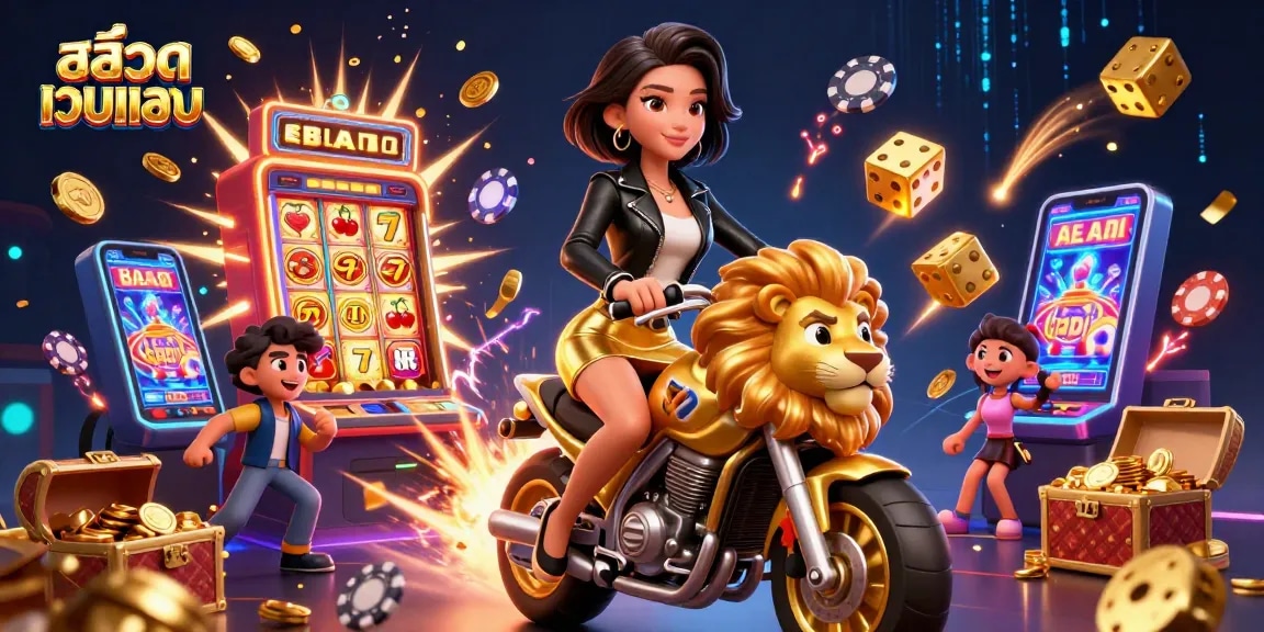 สัมผัสการหมุนที่น่าตื่นเต้นและแจ็คพอตที่ สล็อตเว็บตรง กับภาพประกอบ 3D ที่มีชีวิตชีวาของตัวละครที่มีเสน่ห์ในบรรยากาศคาสิโนที่น่าตื่นเต้น