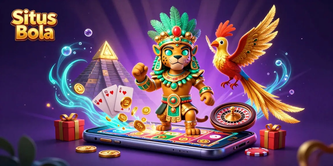 Situs Bola offers thrilling gameplay with rich graphics and engaging features, highlighted by a 3D Mayan jaguar priest.