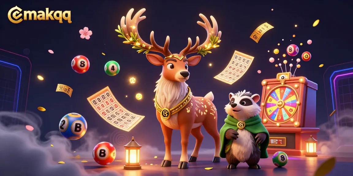 Experience the excitement of emakqq with dynamic lottery elements and mystical casino characters.