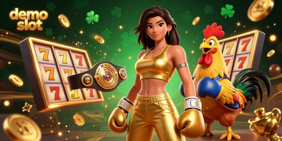 Spin demo slots with excitement in this vibrant 3D casino illustration featuring casino elements.