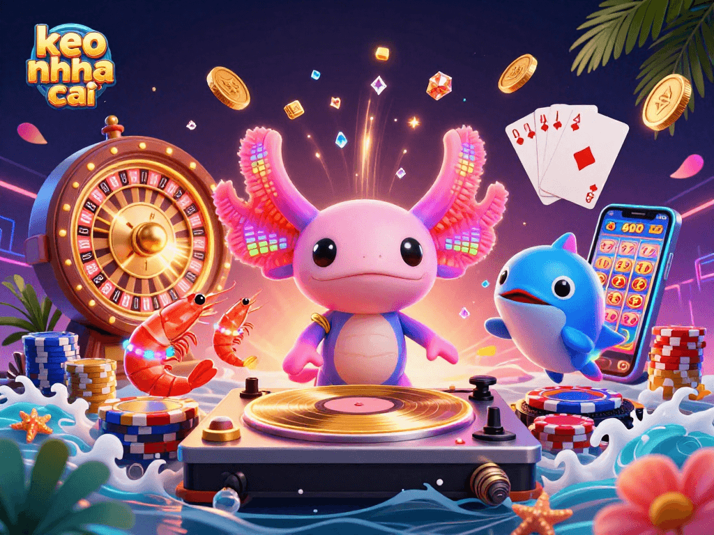 Spin the reels at keo nha cai with underwater party vibes and vibrant casino elements.