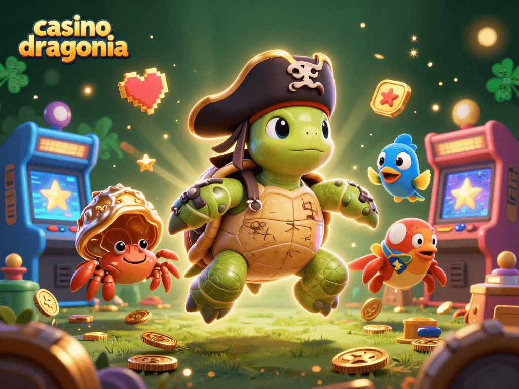 Découvrez les personnages de casino dragonia s'animant parmi des trésors et machines à sous vibrantes.