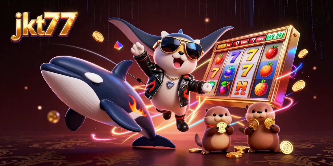 Masuki keseruan jkt77 dengan ilustrasi orca bertema kasino dan simbol slot yang mengagumkan.