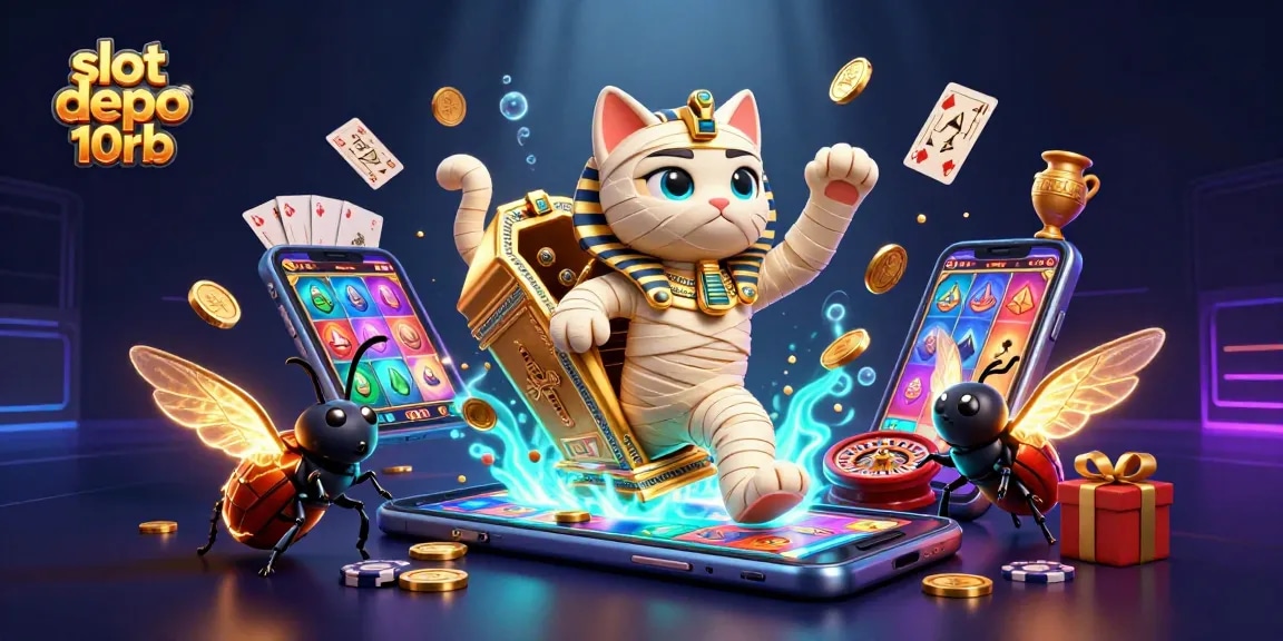 Engage with exciting slot depo 10rb experience featuring 3D Egyptian characters and dynamic casino elements.