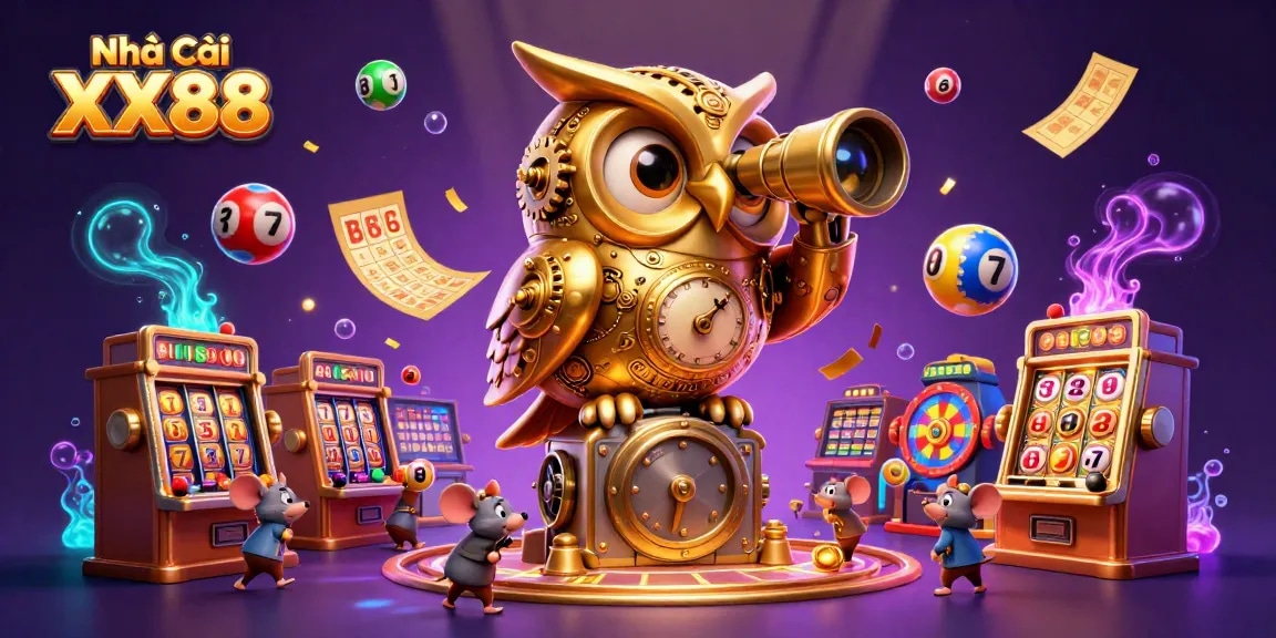 Experience the thrilling atmosphere of Nhà Cái XX88 with dynamic characters and casino games in action.