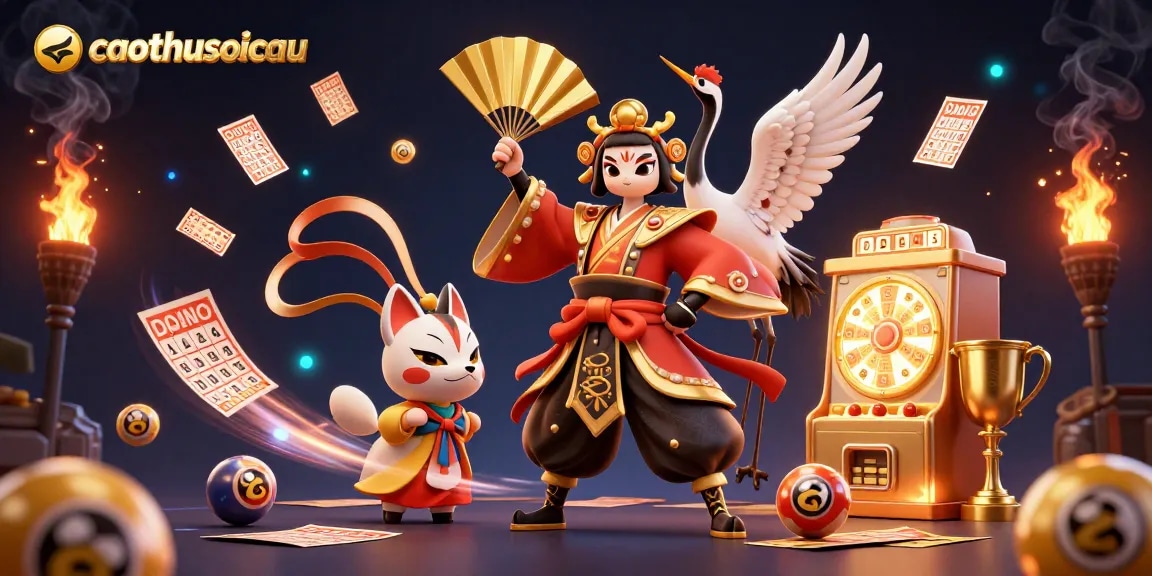 Engage in thrilling lottery predictions with caothusoicau, emphasizing dynamic lottery games and vibrant illustrations.