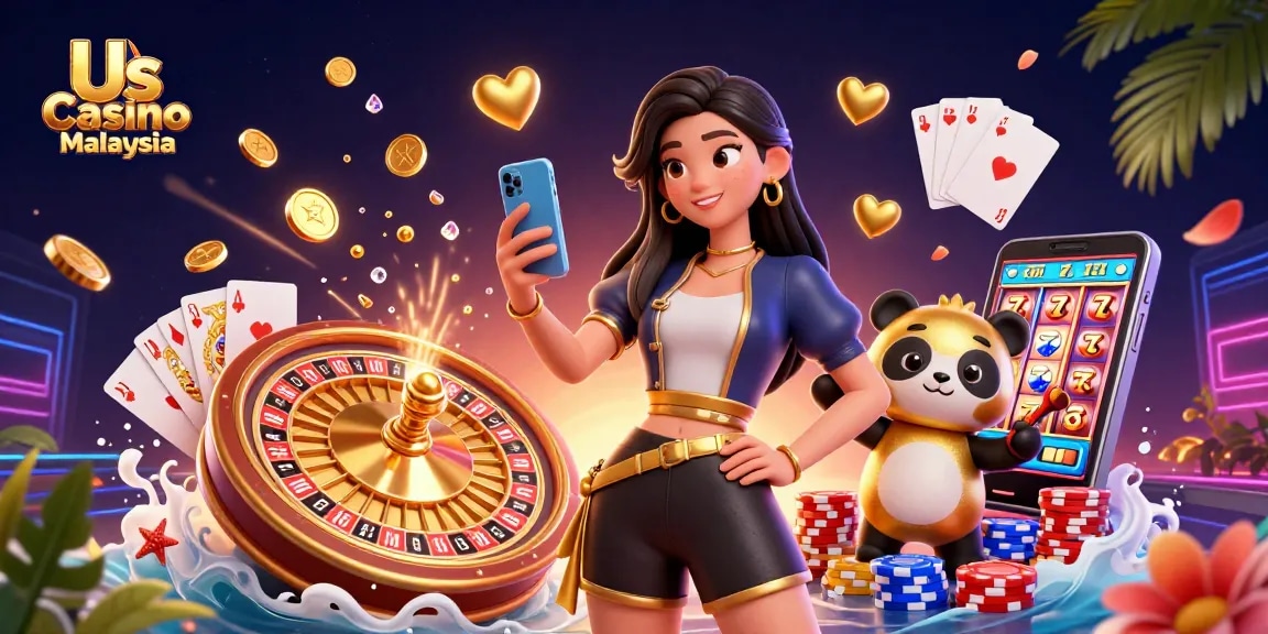 Engage with thrilling online games at Us Casino Malaysia with vibrant 3D gaming elements.
