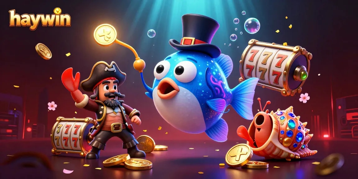 Spin the slots with haywin, as the anglerfish, shrimp, and snail chase golden coins!