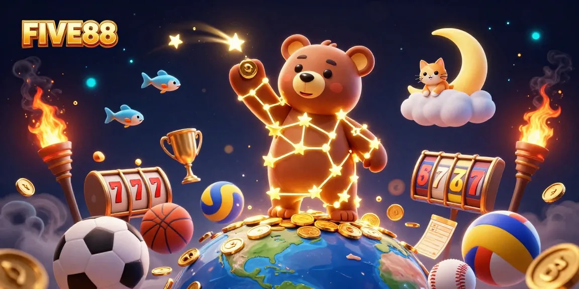 Engage in thrilling games with FIVE88, exploring vibrant slots and dynamic sports elements.