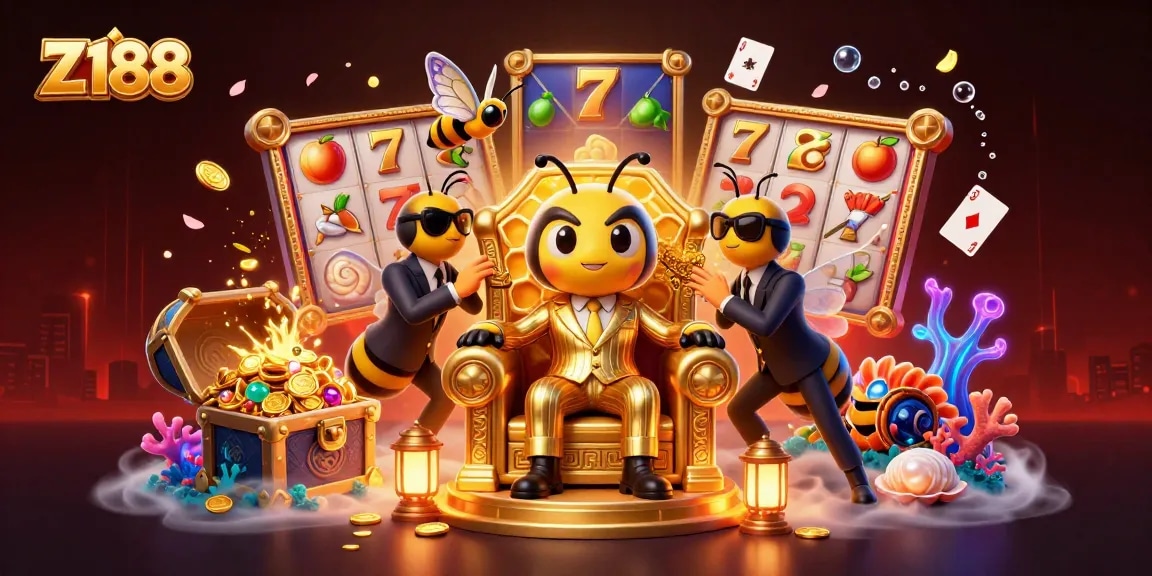 Z188 captivates players with dynamic slots and vibrant casino elements in a thrilling 3D scene.