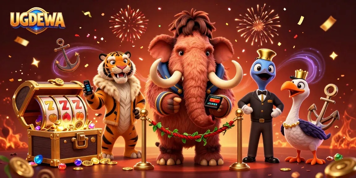 Engage with UGDEWA's vibrant slot gaming experience featuring dynamic characters and rich visuals.