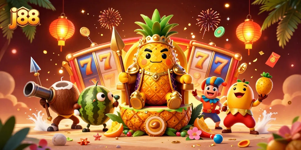 Experience the j88 charm with vibrant casino imagery and animated slot reels.