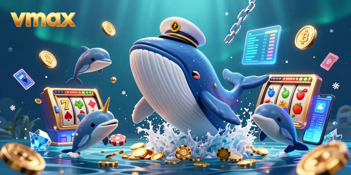 Join the thrilling vmax casino adventure with whale, narwhal, and dolphins in a sea of jackpots!