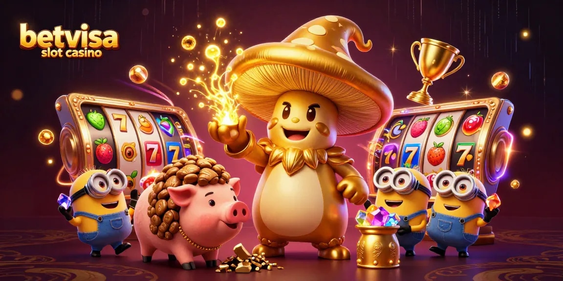 Experience the thrill of betvisa slot casino with spinning reels and magical characters in an engaging scene.