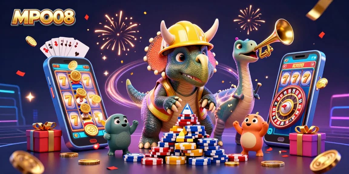 Experience the thrilling excitement of MPO08 with vibrant slots, joyful characters, and winning moments!
