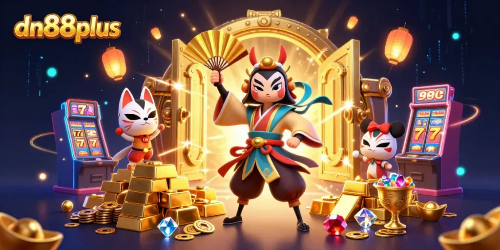 Win big with dn88plus in this vibrant casino scene full of energy and excitement.