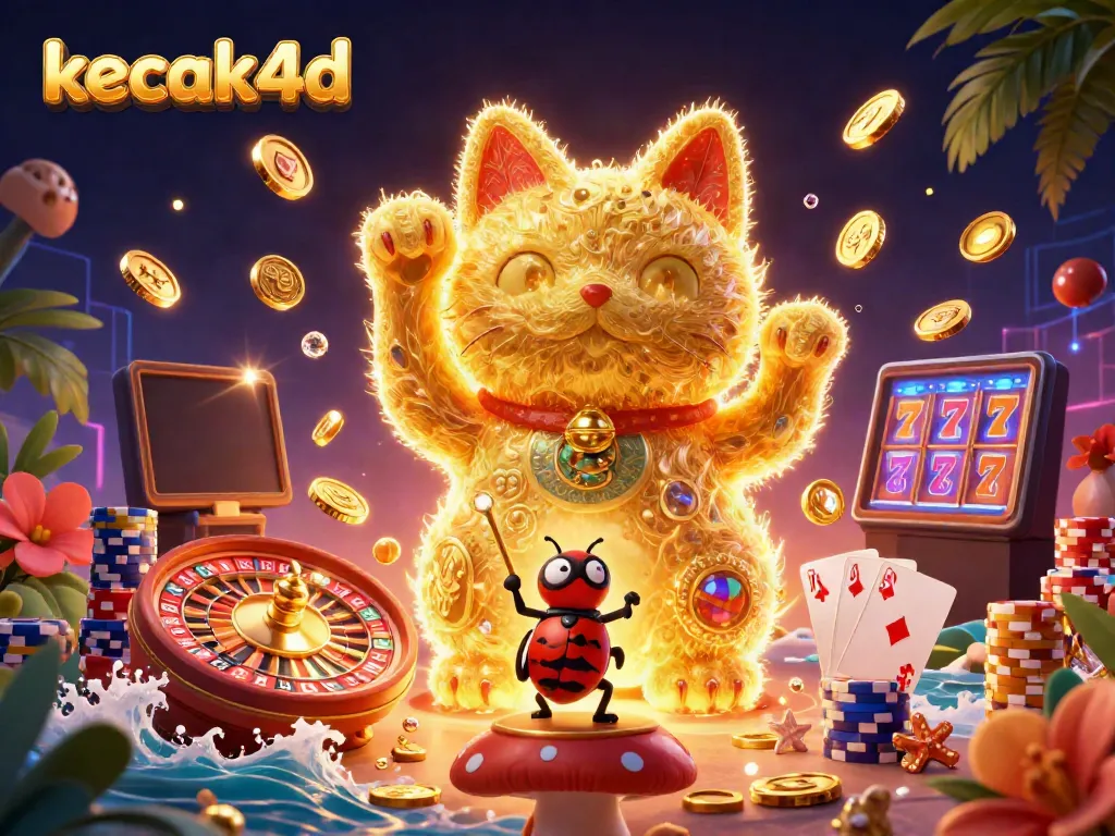 Experience the thrilling world of kecak4d with lively casino elements, featuring vibrant graphics and winning symbols.