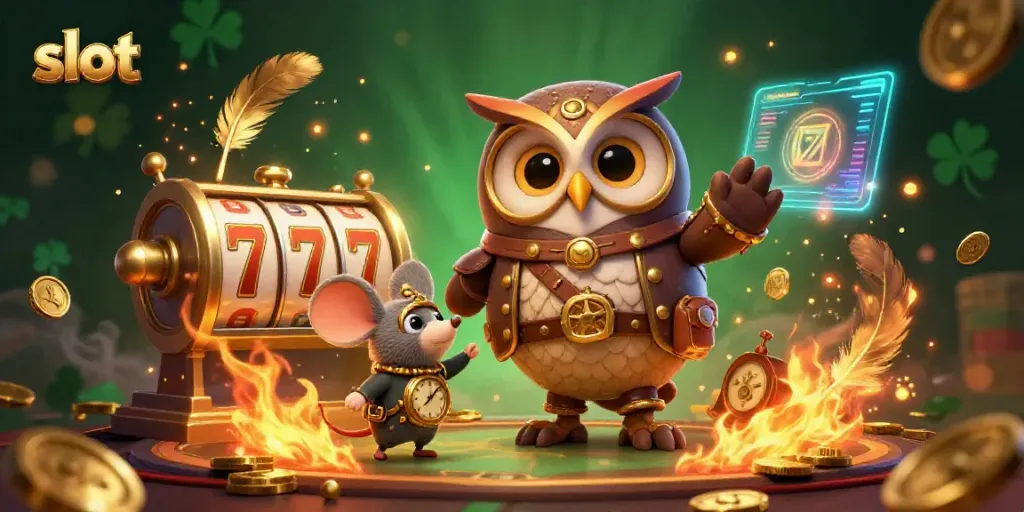 Menangkan jackpot slot dengan penjelajahan karakter kartun dalam suasana kasino yang menakjubkan.