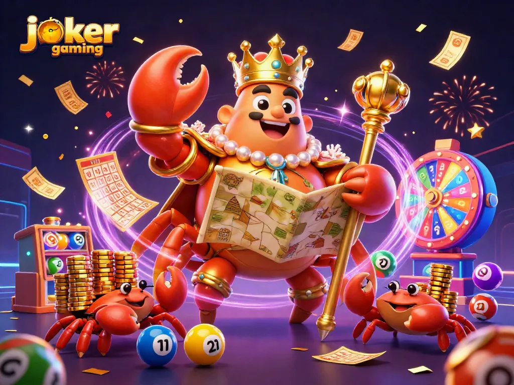 การเล่น joker gaming ในภาพประกอบที่เต็มไปด้วยความตื่นเต้นและสล็อตออนไลน์