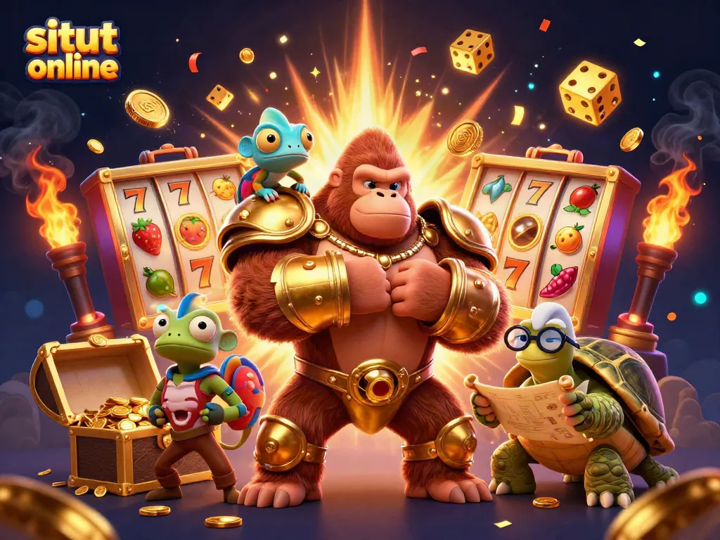 Membuka peluang luar biasa di situs slot online dengan karakter unik seperti gorila raja, penyu bijak, dan chameleon.