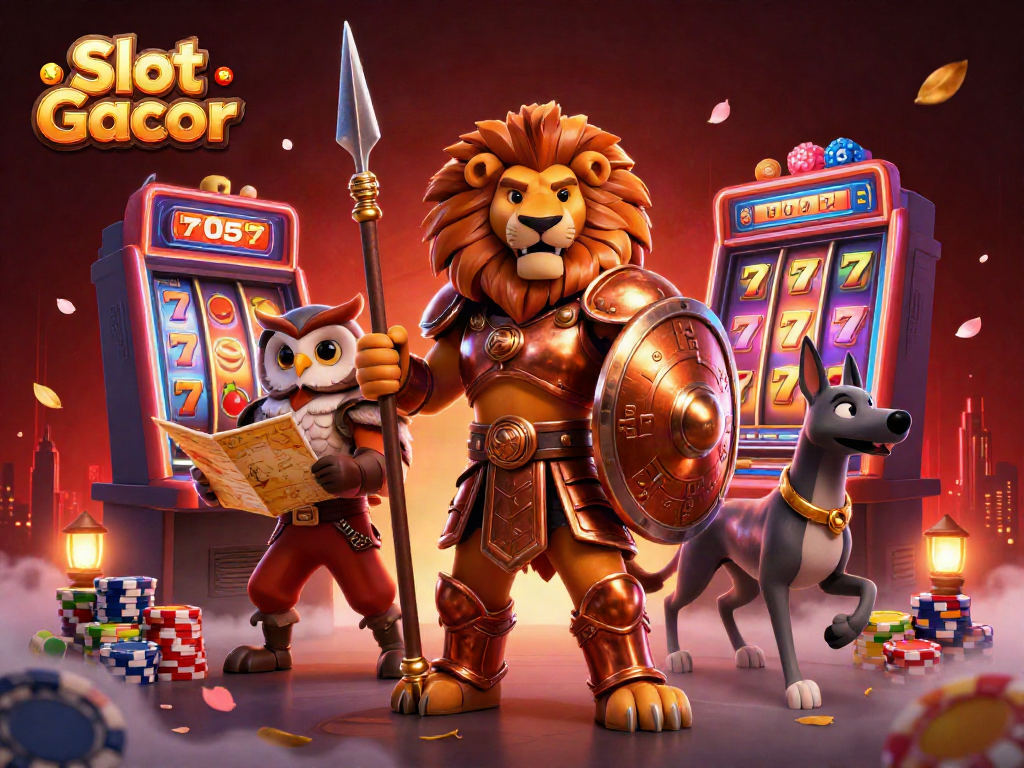 Experience thrilling jackpots with Slot Gacor, showcasing vibrant slot machines and dynamic game elements.