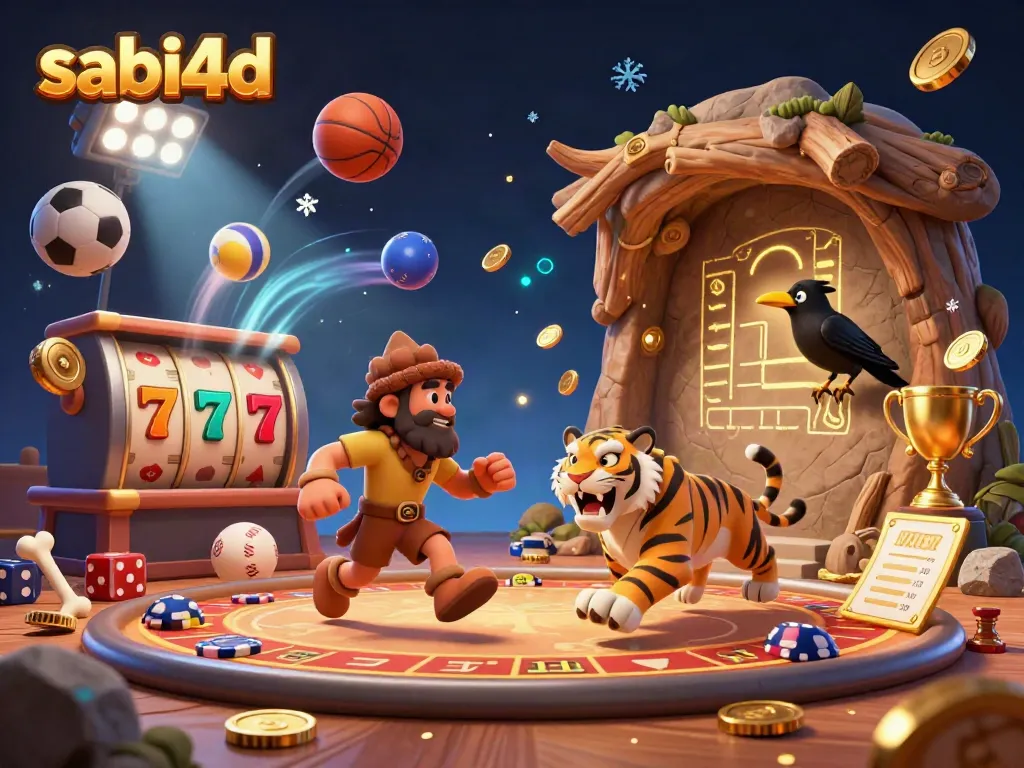 Gamer memainkan lotere menggunakan link resmi sabi4d dengan suasana casino yang menarik.