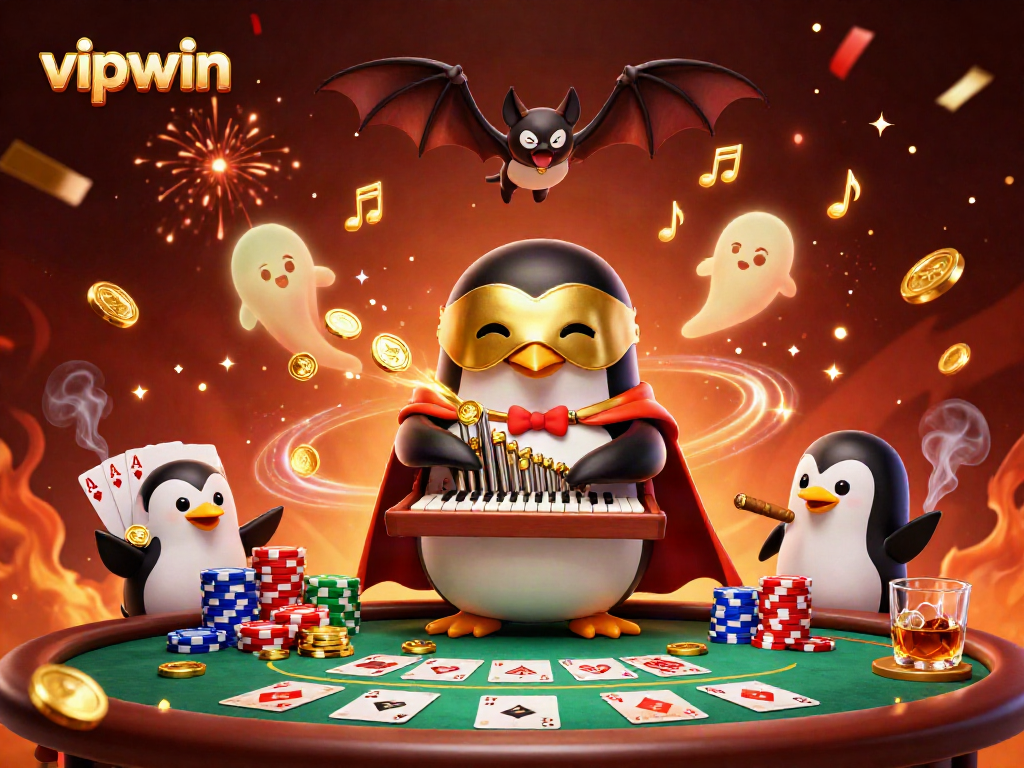 Experience thrilling gaming with vipwin in a vibrant, dynamic casino scene filled with action!