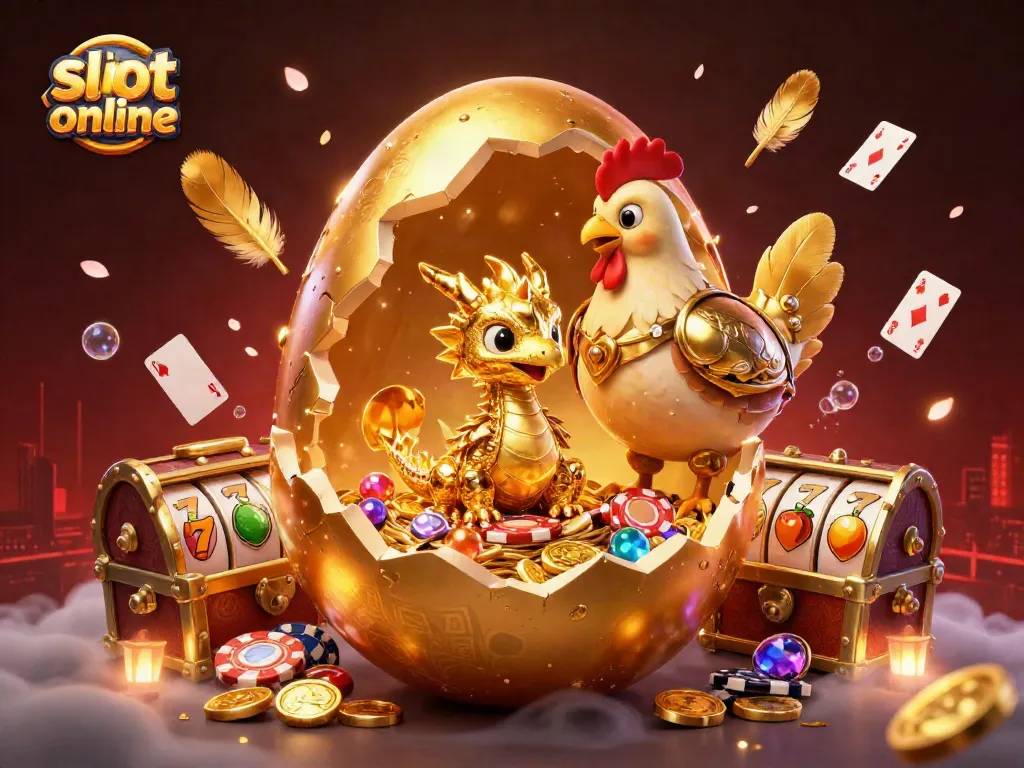 Spin exciting slot online games with breathtaking visuals and rich casino elements in this 3D illustration.