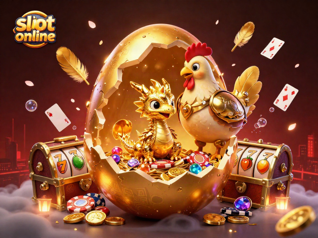 Spin exciting slot online games with breathtaking visuals and rich casino elements in this 3D illustration.