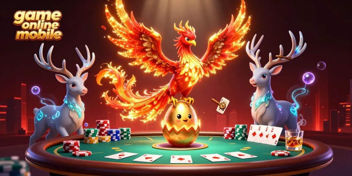 Puaskan pengalaman game online mobile dengan ilustrasi kasino yang mendebarkan dan karakter fantastis.
