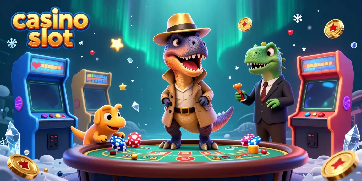 Experience thrilling casino slot action with a velociraptor card counter, stegosaurus pit boss, and sneaky compy.