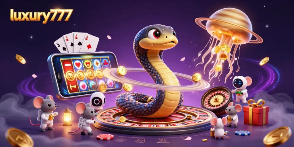 Experience the rich imagery of luxury777 with cosmic betting scenes and dazzling casino elements.