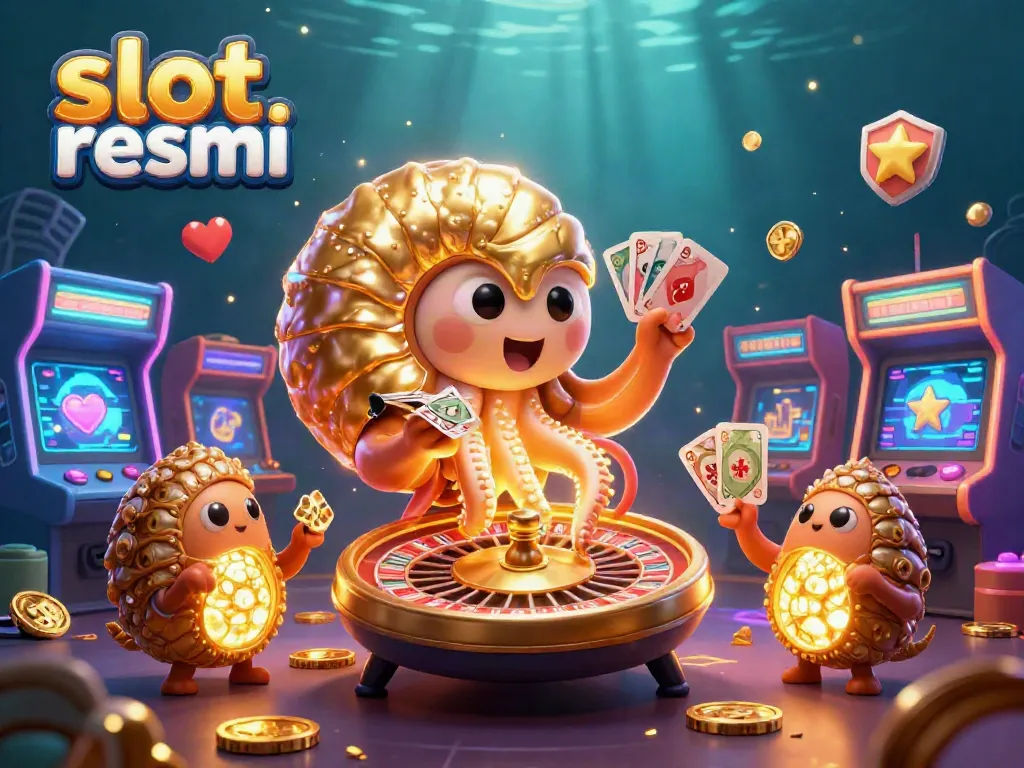 Menangkan pengalaman bermain di slot resmi dengan nautilus raksasa dan mesin arcade berwarna-warni.