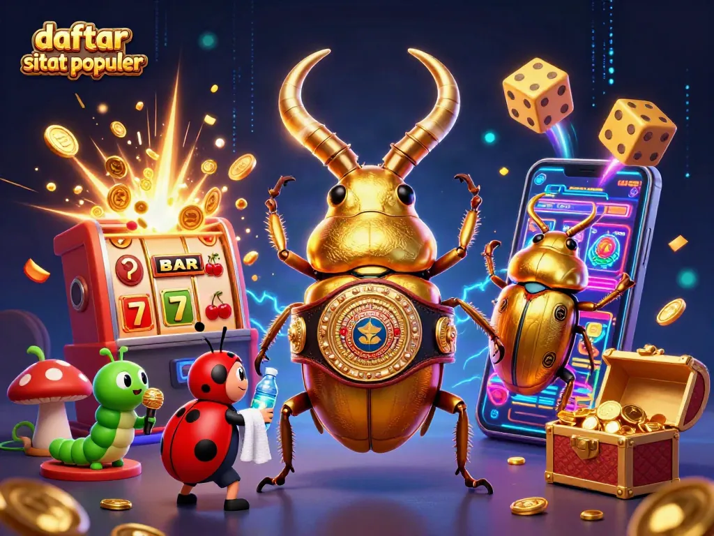 Mengakses daftar situs slot populer sambil memutar jackpot di mesin slot, sorot atraksi permainan yang menarik.