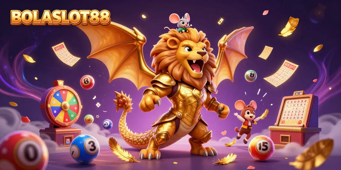 Experience the exciting world of BOLASLOT88 with colorful dynamic elements and a powerful chimera creature!