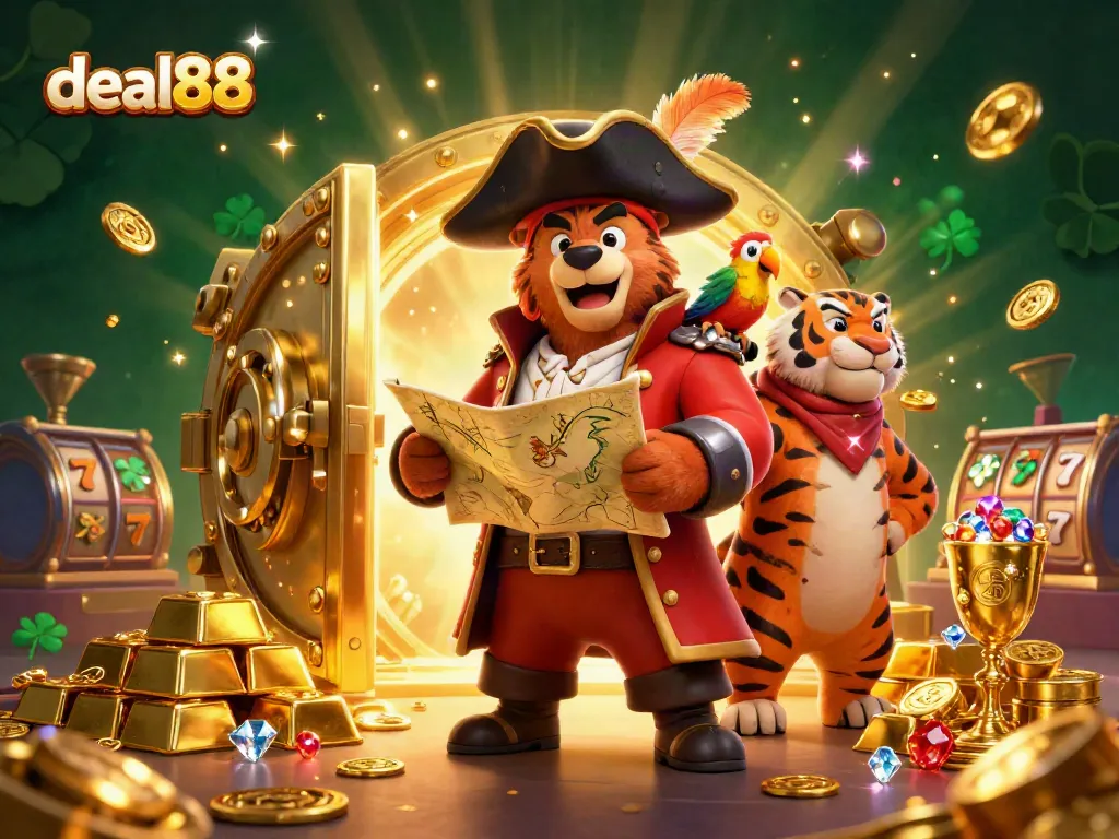 Join the adventurous pirate crew discovering treasures at deal88 casino