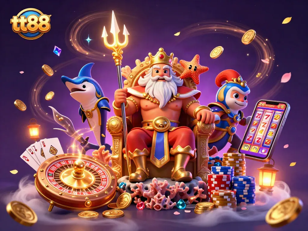 Experience the thrill of tt88 with Neptune and his casino adventure in ultra-detailed 3D.