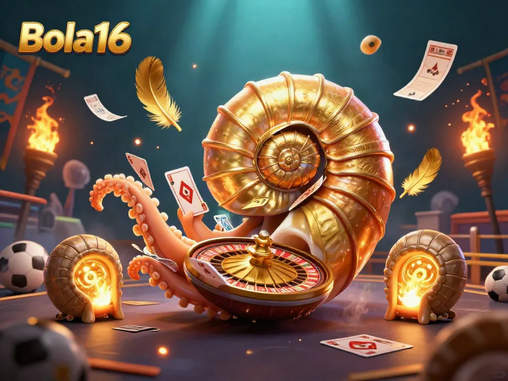 Experience thrilling gameplay with Bola16's dynamic sports betting scene featuring rich 3D visuals.