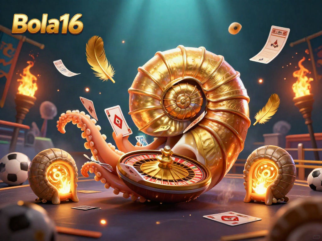 Experience thrilling gameplay with Bola16's dynamic sports betting scene featuring rich 3D visuals.