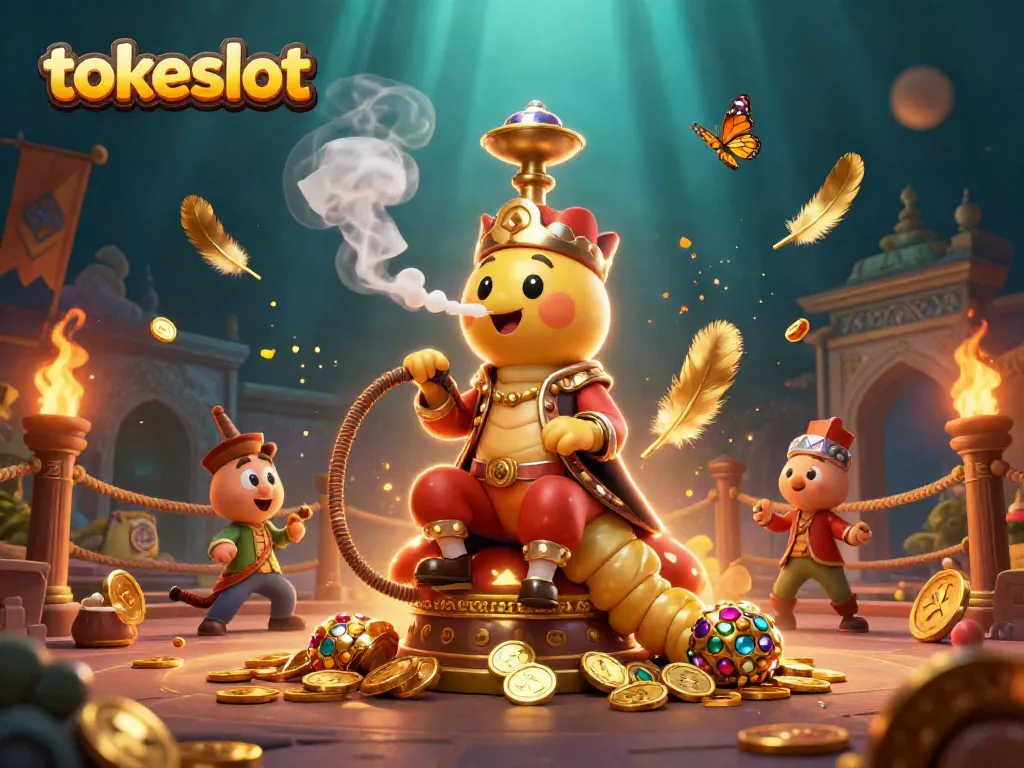 Experience the exhilarating world of tokeslot with a vibrant 3D illustration showcasing unique characters and casino elements.